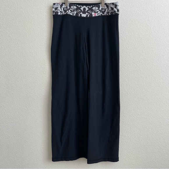 LULULEMON Black Groove Reversible Mid Rise Straight Wide Leg Yoga Pant Leggings - Picture 11 of 16